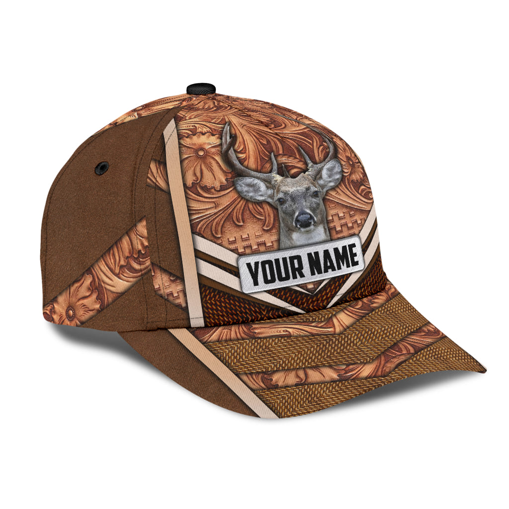 Personalized Brown Hunting Baseball Cap Hat For Men And Women Hunting Gift For Son Dad CO0640