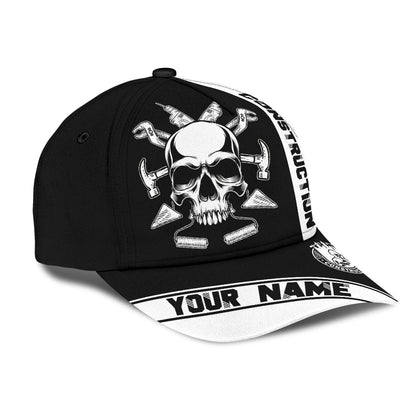 Construction Worker Equipment Skull Cap Hat Custom Name Cap Hat For Skull Lover CO0645