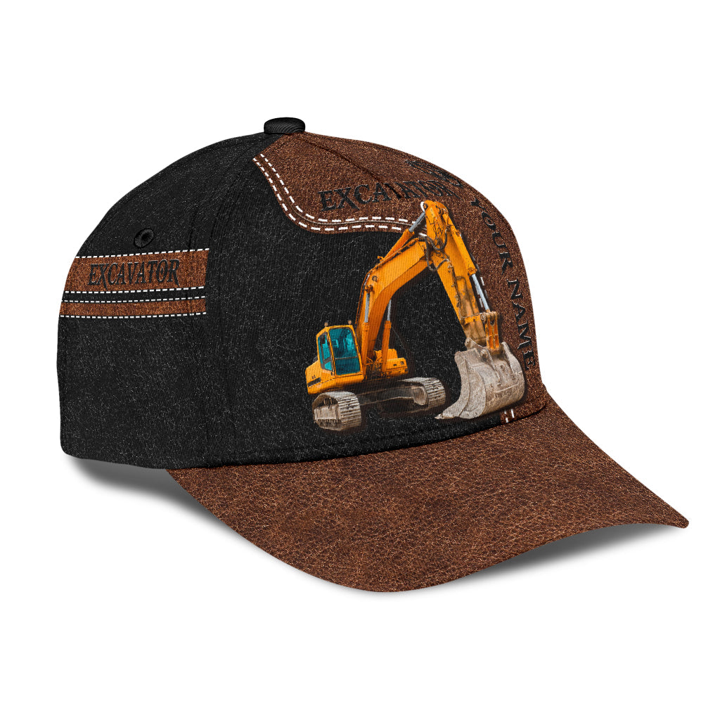 Personalized Excavator Heavy Equipment Baseball Cap Hat, Gift For Excavator Man CO0488