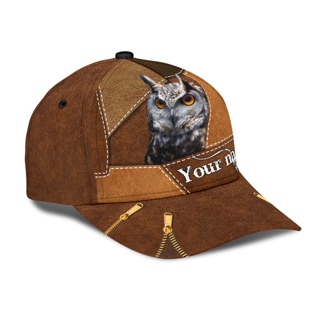 Personalized 3D Classic Cap Hat For Hunter, Baseball Owl Hunting Cap Hat For Grandpa Dad CO0643