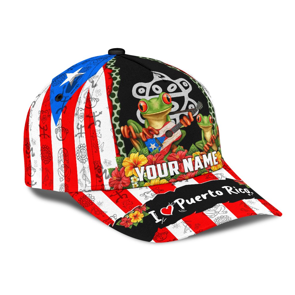 Personalized With Name Funny Puerto Rico Cap Hat, I Love Puerto Rico Cap Hat, Puerto Rico Presents CO0576