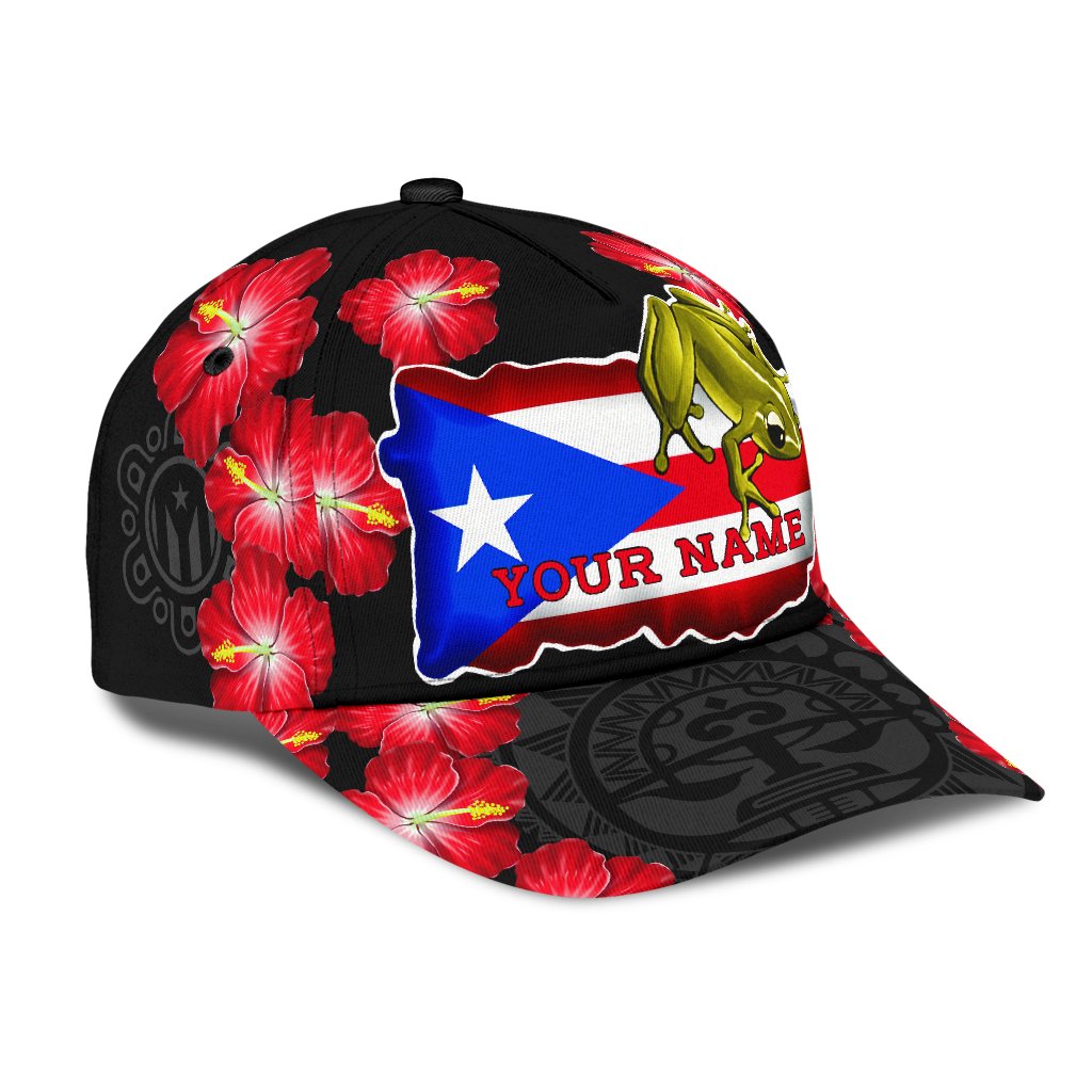 Puerto Rico Baseball Cap With Hibiscus Pattern, Puerto Rico Cap For Men And Women CO0586