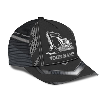 Personalized Excavator Heavy Equipment Cap Hat For Man And Women, Gift To Excavator Man, Excavator 3D Cap Hat CO0485