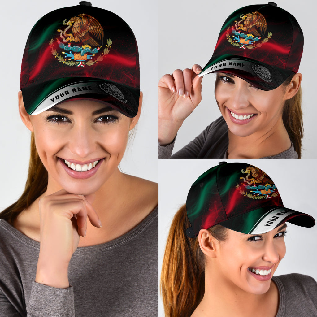 Personalized Mexico Smoke 3D Classic Cap, Baseball Hat For Mexican, Mexico Hat Cap CO0118