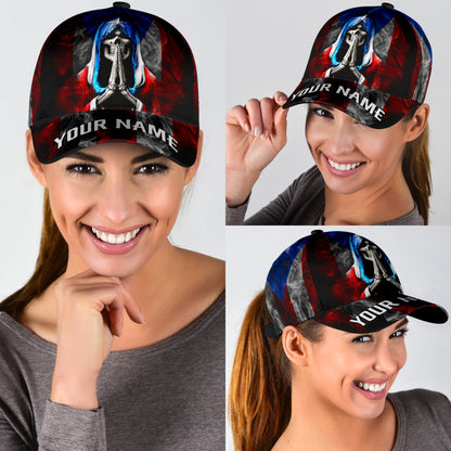 Personalized With Name Puerto Rico Cap, Puerto Rican Cap Hat For Men And Women, Skull Puerto Rico Cap Hat CO0572