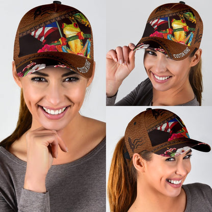 Customized Coqui Frog Puerto Rico Cap Hat, Puerto Rico Hats For Summer CO0587