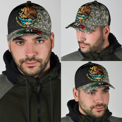 Mexico Aztec Pattern Camo 3D Classic Cap, Baseball Aztec Cap Hat, Mexico Hat For Summer, Aztec Gift CO0505