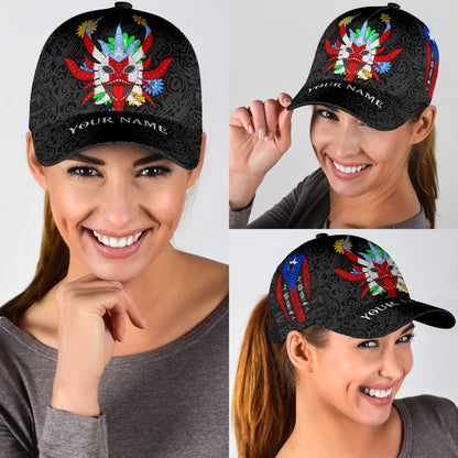 Personalized 3D all over Printed Puerto Rico Cap Hat, Puerto Rico Hat, Puerto Rican Gifts CO0151