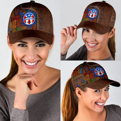 Customized Puerto Rico Cap Hat in Leather Pattern, Puerto Rico Gifts CO0583