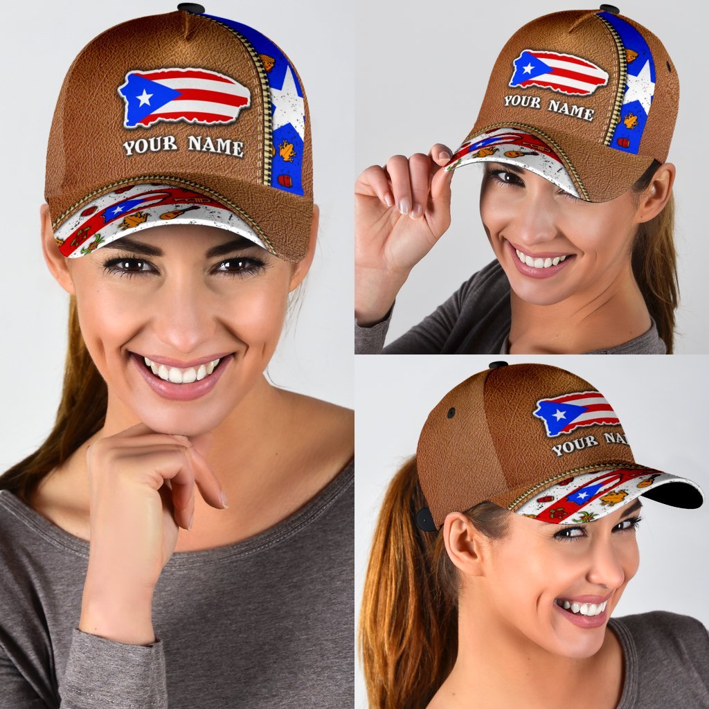 Customized Puerto Rico Cap, Classic Cap Hat For Puerto Rico Friends CO0582