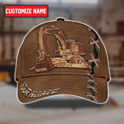 Custom With Name Cool Excavator Heavy Equipment Custom Classic Hat Cap CO0125