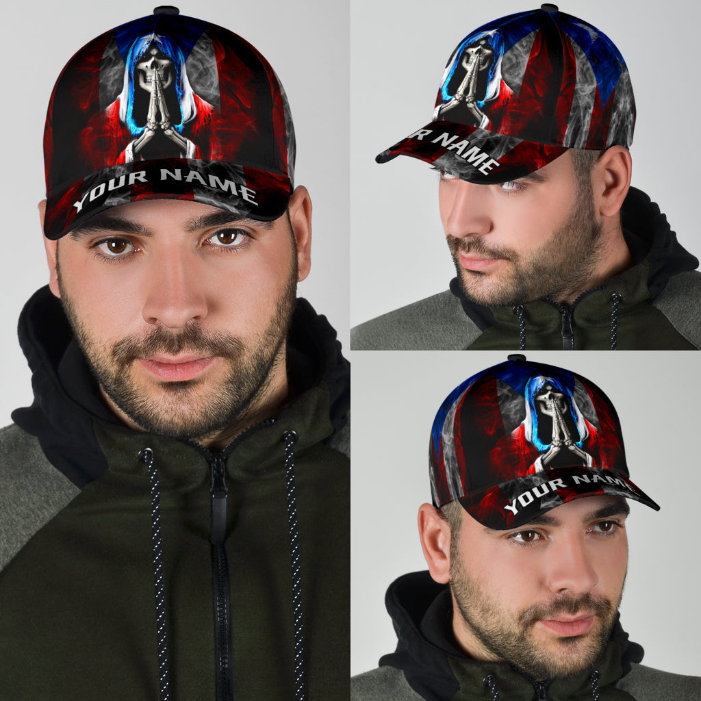 Personalized With Name Puerto Rico Cap, Puerto Rican Cap Hat For Men And Women, Skull Puerto Rico Cap Hat CO0572