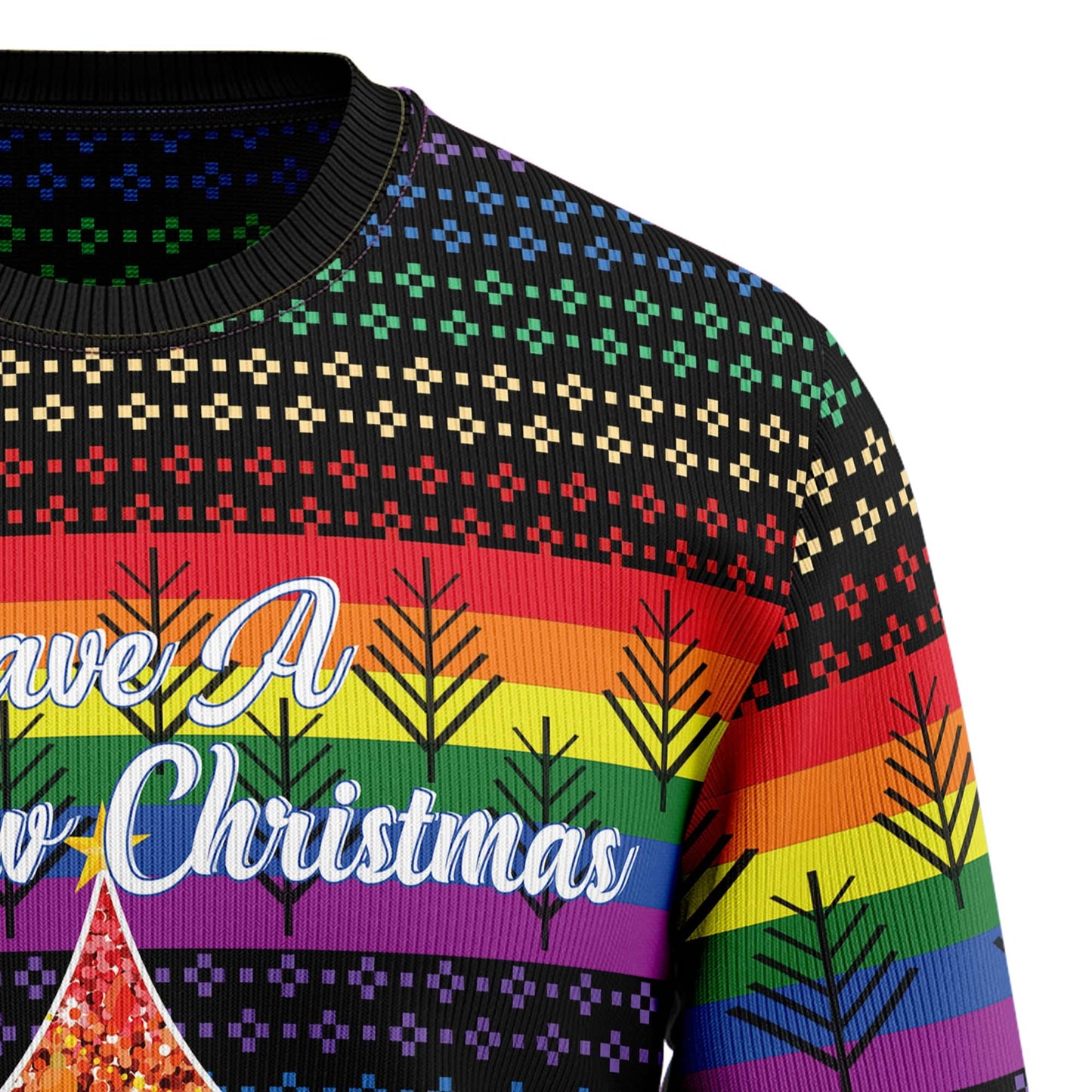 LGBT Rainbow Ugly Christmas Sweater, Pride PGBT Tree Christmas 3D Shirt, Gift for LGBT SO1124