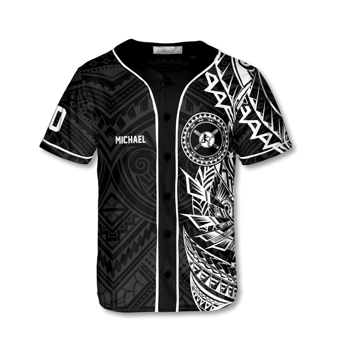 Athlete BW Tribal Custom Baseball Jersey, Best Shirt for Baseball Lover, Gift for Men SO0003