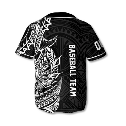 Athlete BW Tribal Custom Baseball Jersey, Best Shirt for Baseball Lover, Gift for Men SO0003