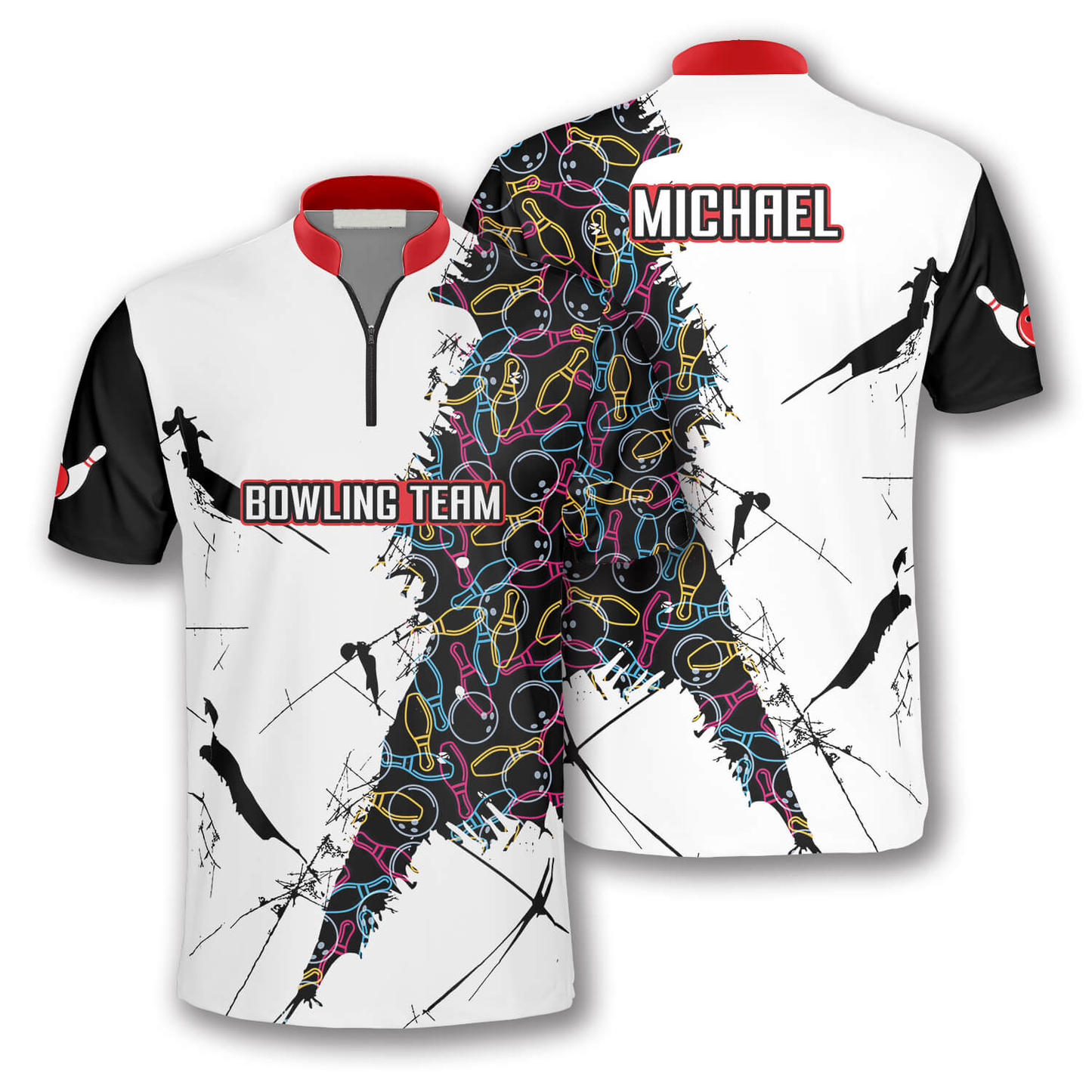 Bowling Force Custom Bowling Jerseys for Men, 3D All Over Print Bowling Shirt, Gift for Him SO0521