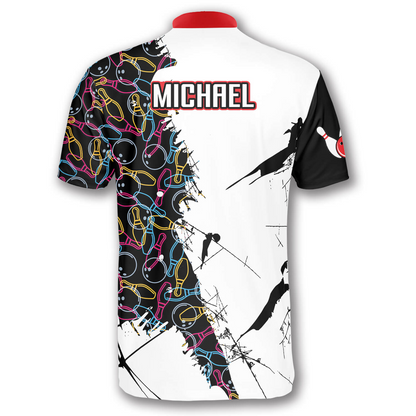 Bowling Force Custom Bowling Jerseys for Men, 3D All Over Print Bowling Shirt, Gift for Him SO0521