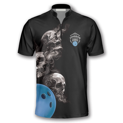 Hello Darkness My Old Friend Custom Bowling Jerseys for Men, Reaper Bowling Shirt, Skull Bowling Shirt SO0753