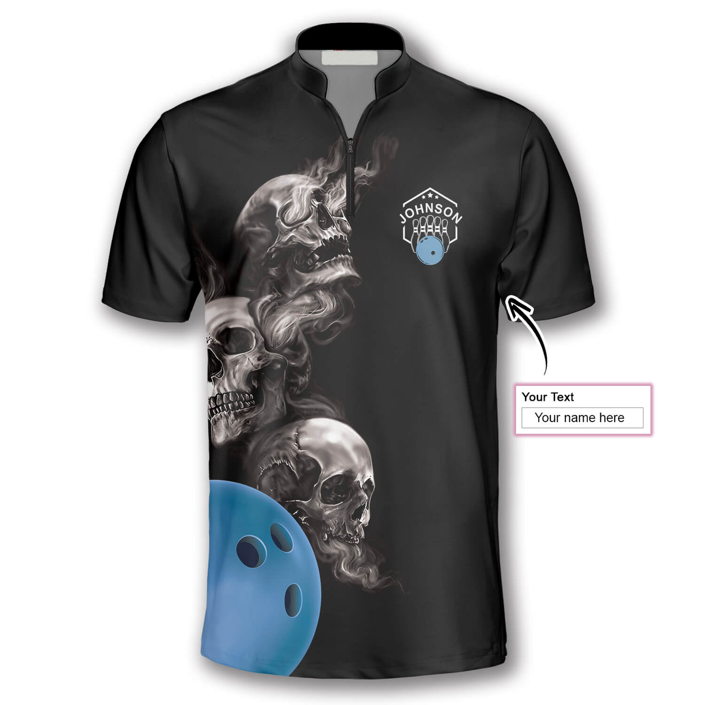 Hello Darkness My Old Friend Custom Bowling Jerseys for Men, Reaper Bowling Shirt, Skull Bowling Shirt SO0753