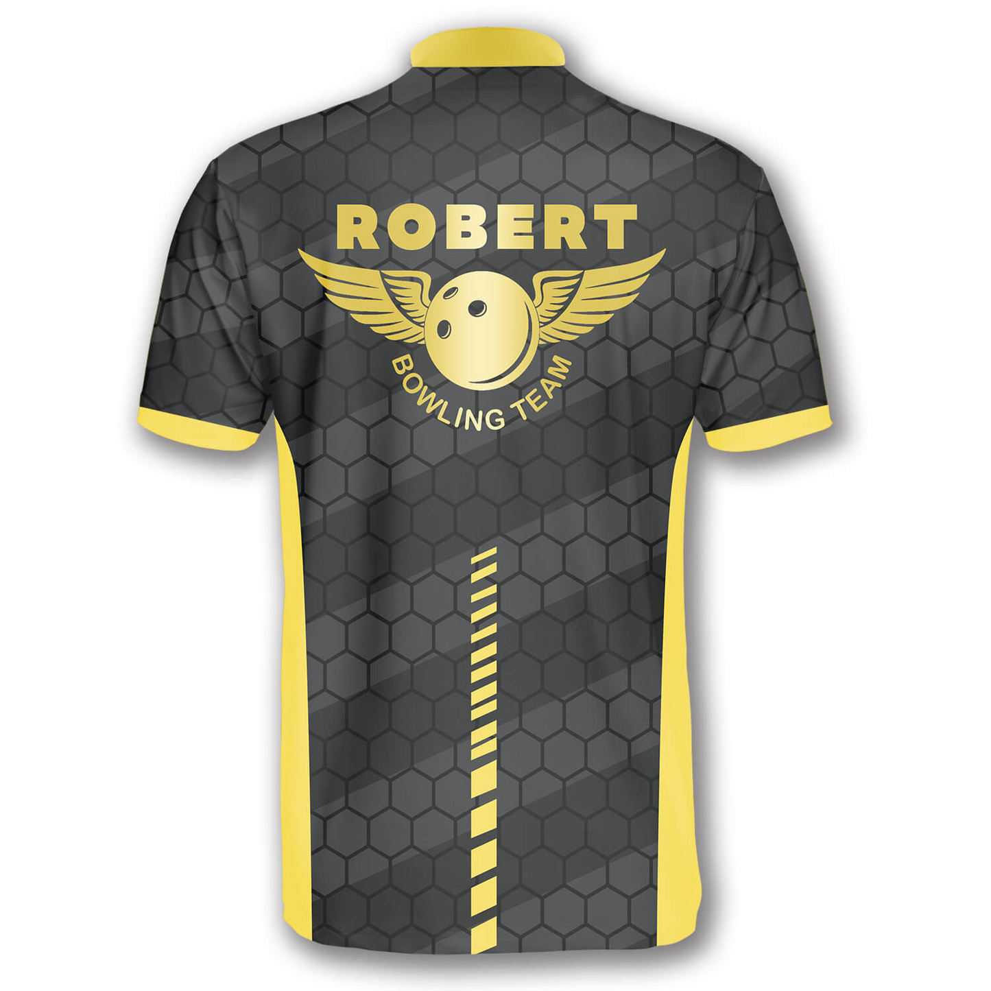 Personalized Name Bowling Heartbeat Honeycomb Pattern Custom Bowling Jerseys for Men SO0749