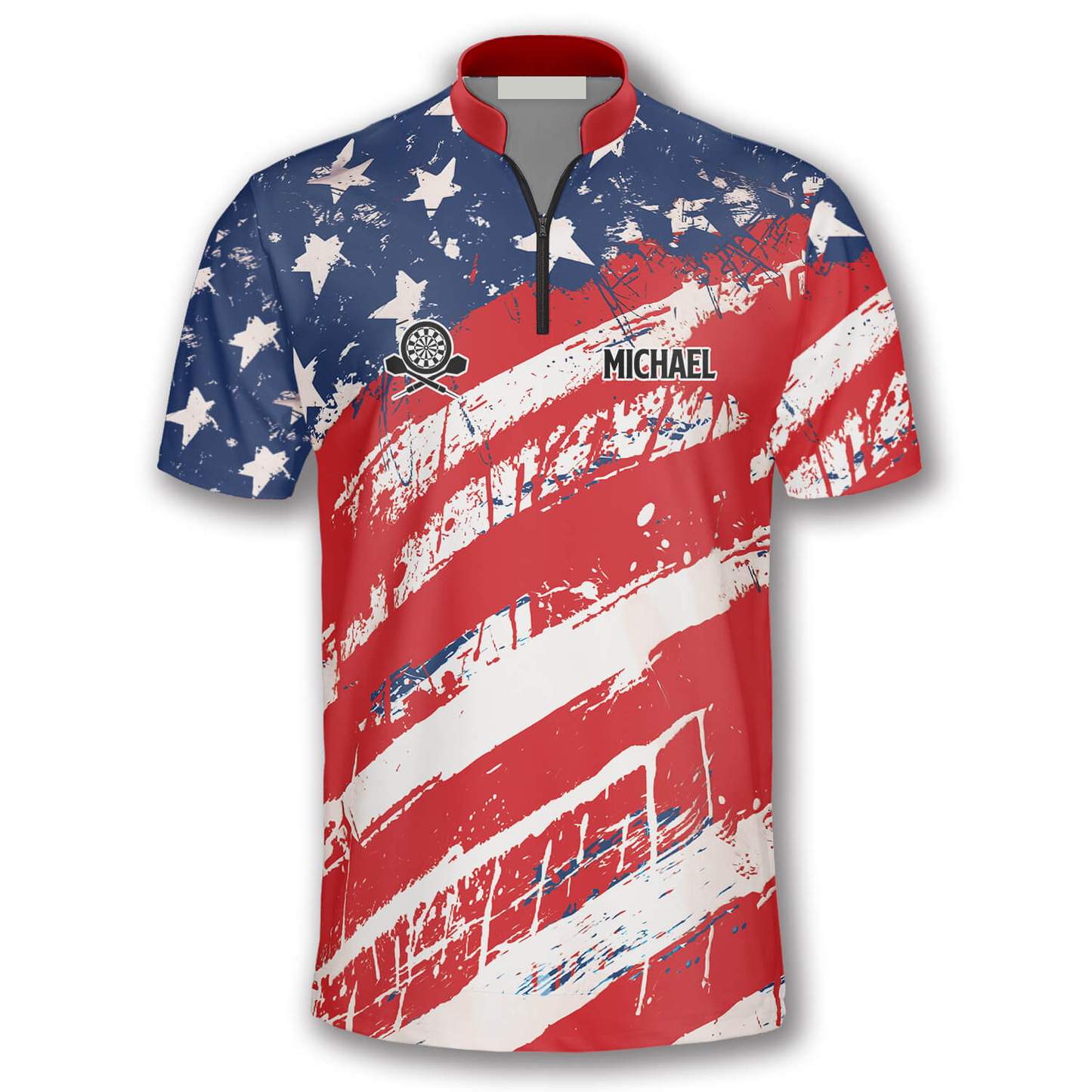 Personalized American Flag Athlete Custom Darts Jerseys for Men, Reaper Dart Shirt SO0948