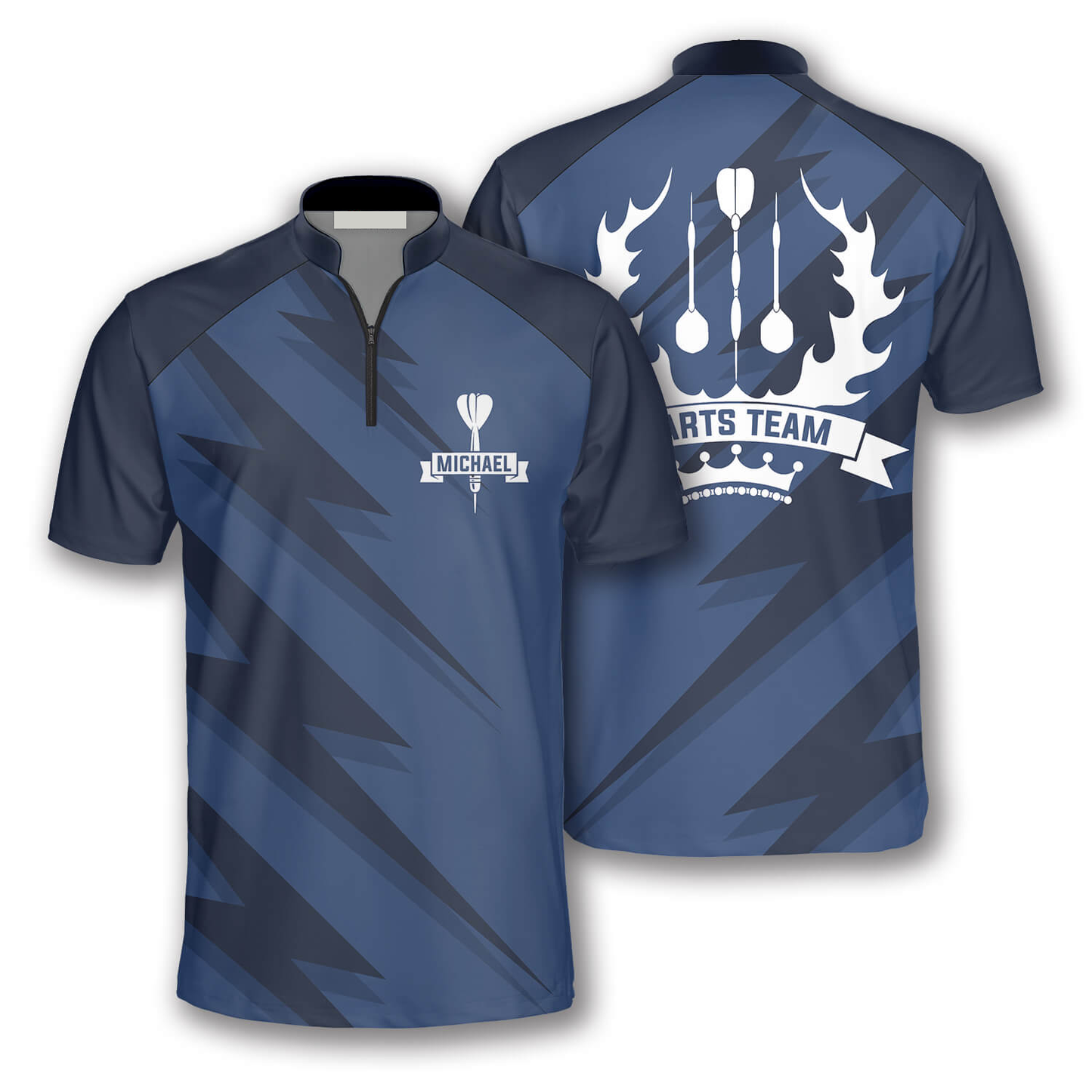 Personalized Name Team Blue Lightning Custom Darts Jerseys For Men, Idea Gift for Dart Team SO0693