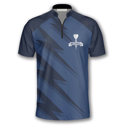 Personalized Name Team Blue Lightning Custom Darts Jerseys For Men, Idea Gift for Dart Team SO0693