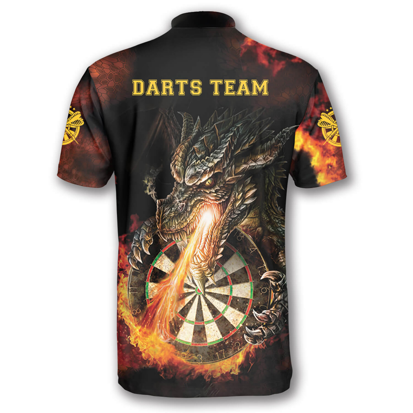 3D All Over Print Dragon Fire Custom Darts Jerseys for Men, Idea Gift for Dart Team, Dragon Dart Shirt SO0710