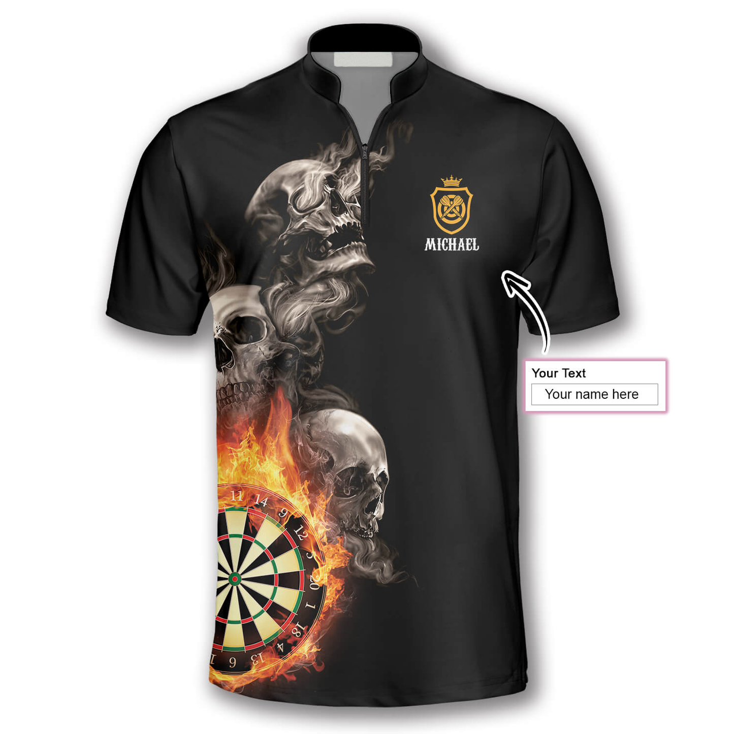 Hello Darkness My Old Friend Custom Darts Jerseys for Men, Dart Shirt, Skull Shirt SO0683