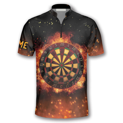 Personalized Name Darts King Fire Flame Custom Darts Jerseys for Men, Idea Gift for Dart Player SO1376