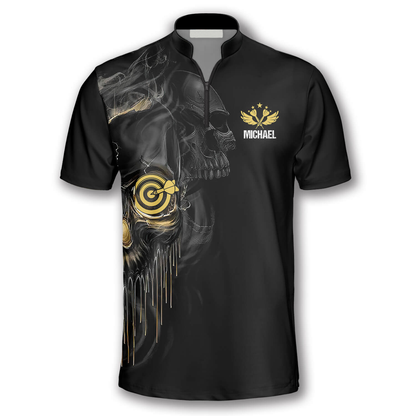 Skull Shut Up and Throw Custom Darts Jerseys for Men, Best Shirt for Dart Player, Skull Shirt SO1040