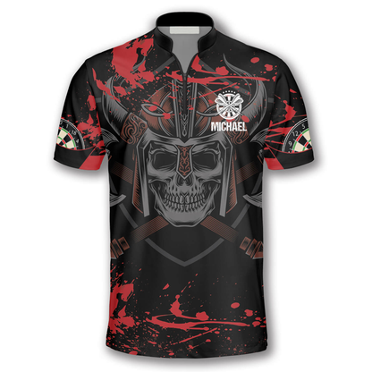 Dart Warrior Red Black Custom Darts Jerseys for Men, Uniform Shirt for Dart Team, Dart Player SO0623