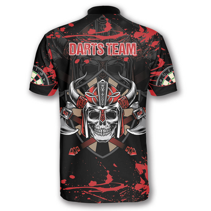 Dart Warrior Red Black Custom Darts Jerseys for Men, Uniform Shirt for Dart Team, Dart Player SO0623