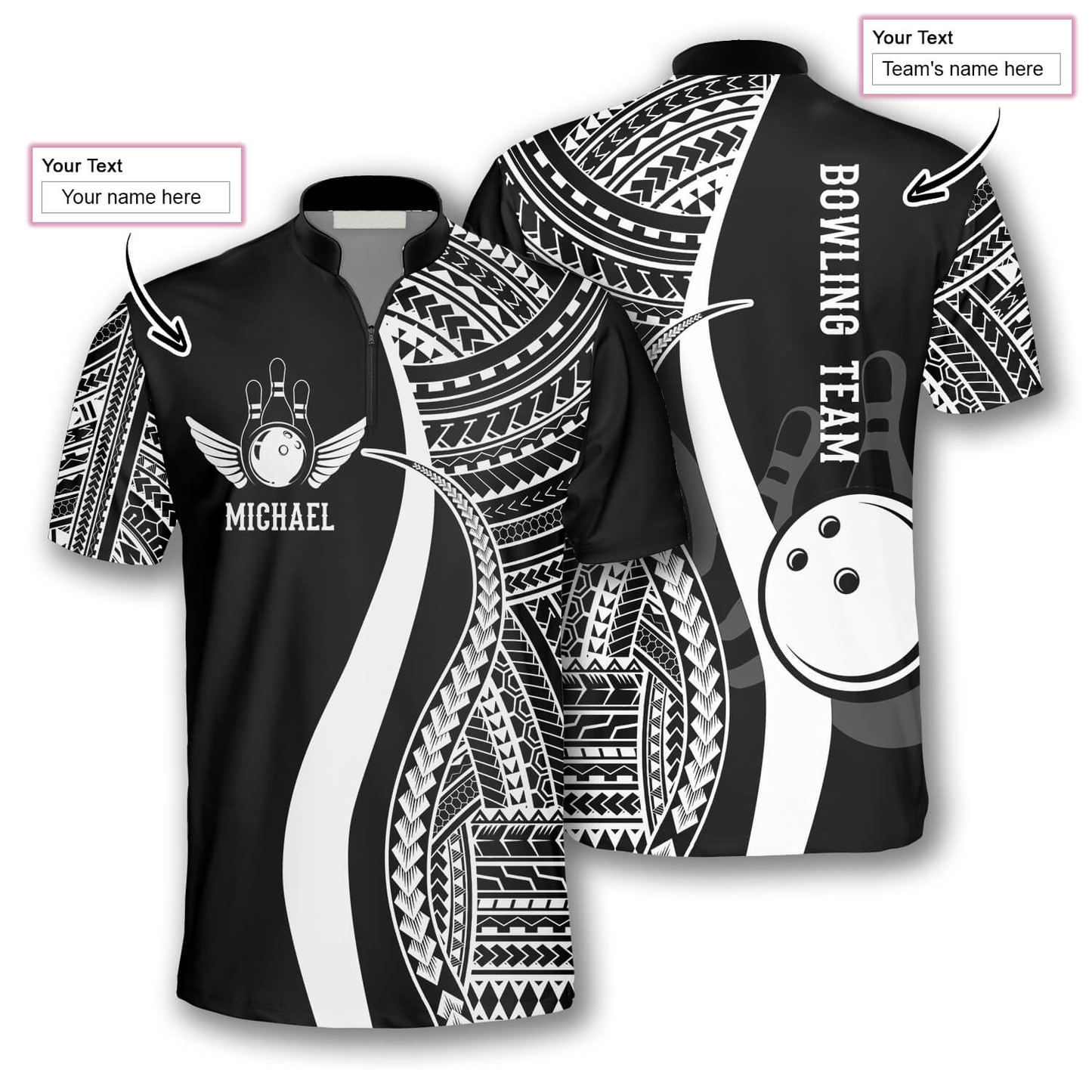 3D All Over Print Hawaian Pattern Custom Bowling Jerseys for Men, Perfect Gift for Bowling Lover SO0608