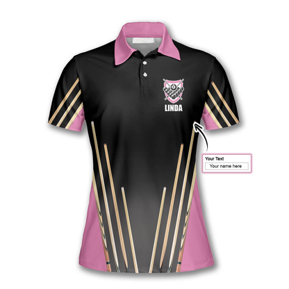 Black and Pink Billiards I’m Here to Break Your Balls Custom Billiard Shirts for Women SO0886