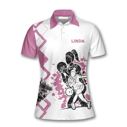 Never Underestimate A Woman With A Bowling Ball Custom Bowling Shirts for Women SO0875