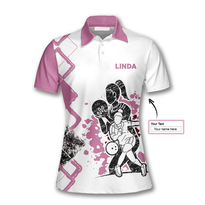 Never Underestimate A Woman With A Bowling Ball Custom Bowling Shirts for Women SO0875