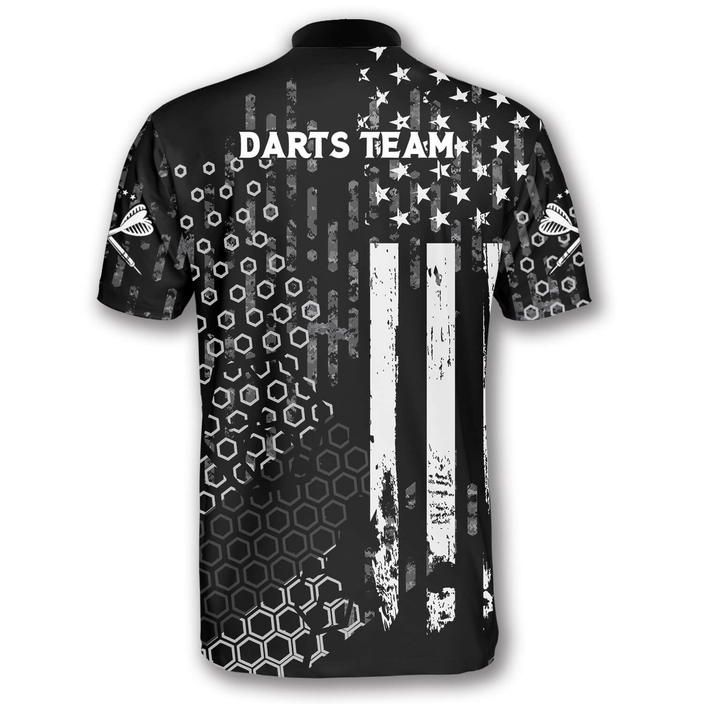 Us Flag Hive Pattern Custom Darts Jerseys for Men, Gift for Dart Lovers SO0588