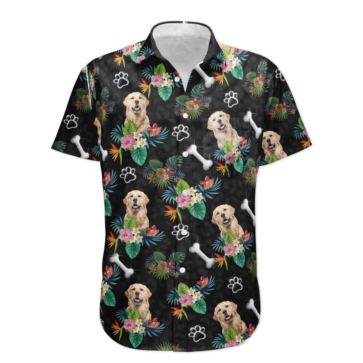 Dog Hawaiian - Personalized Photo Hawaiian With Pocket Shirt HA0008