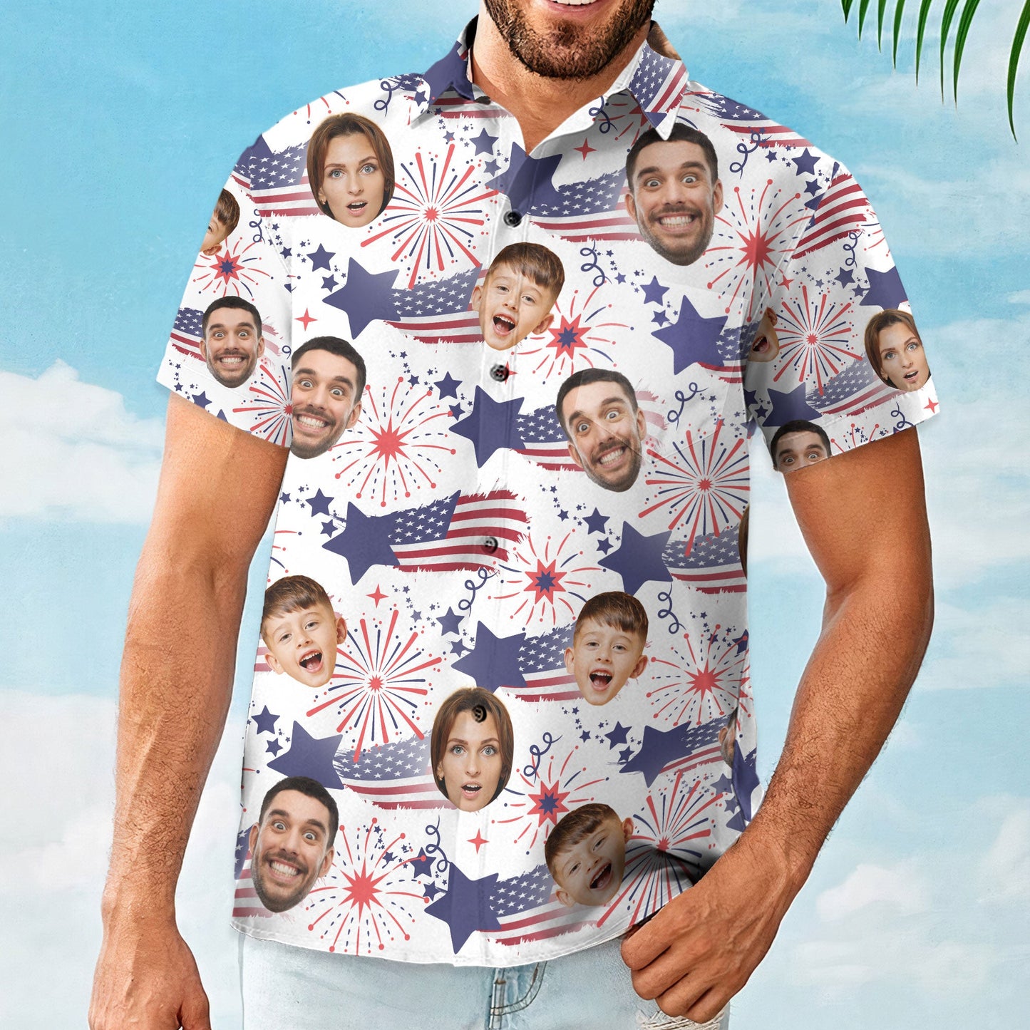 Family Cute Face - Personalized Photo Hawaiian Shirt HA0005