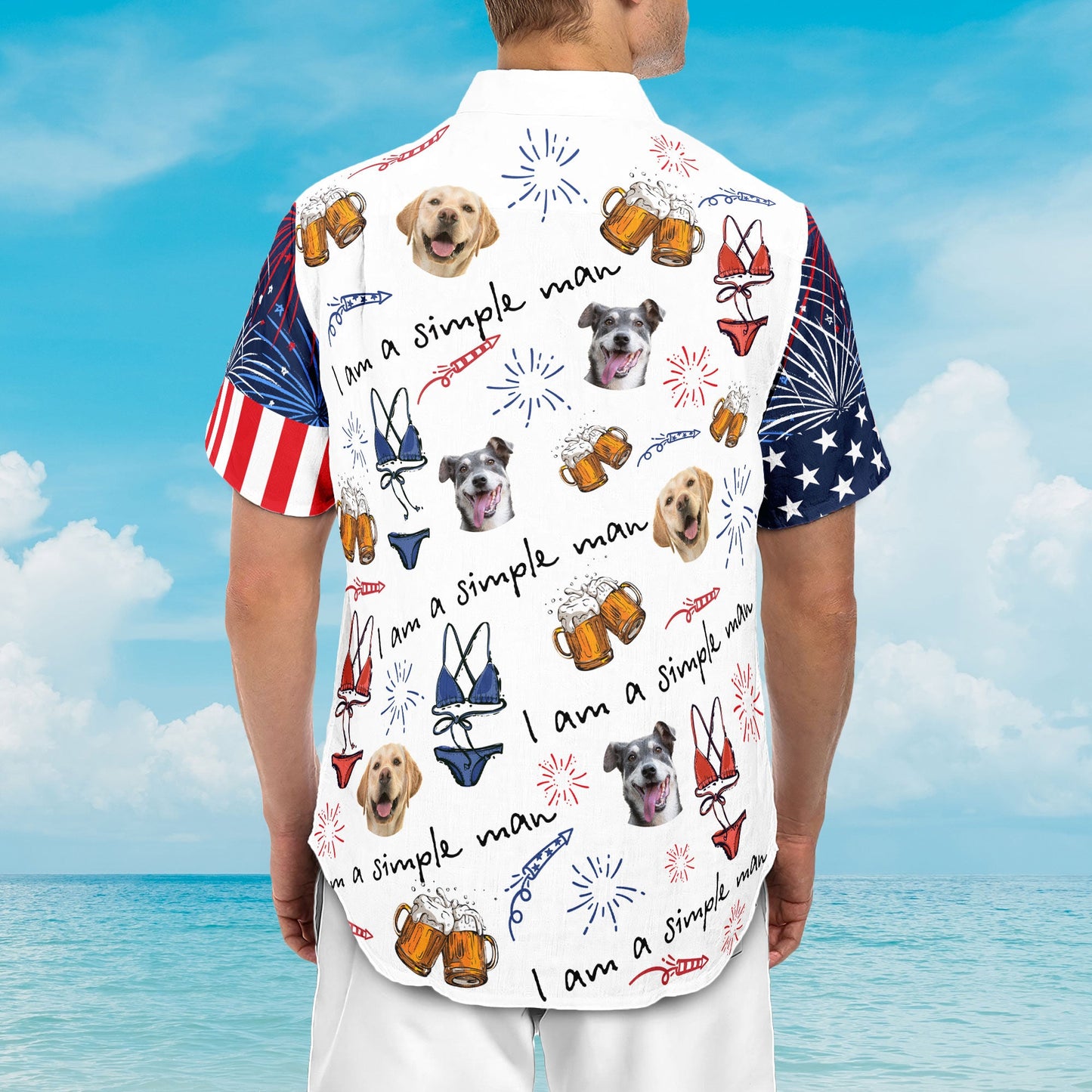 I Am A Simple Man Dog Lover - Personalized Photo Hawaiian Shirt HA0130