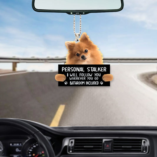 Pomeranian Personal Stalker Car Hanging Ornament Dog Hanging Ornaments OO1008