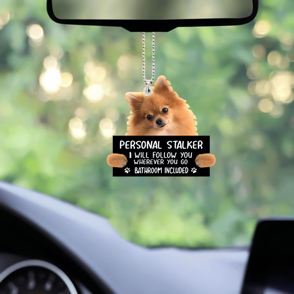 Pomeranian Personal Stalker Car Hanging Ornament Dog Hanging Ornaments OO1008