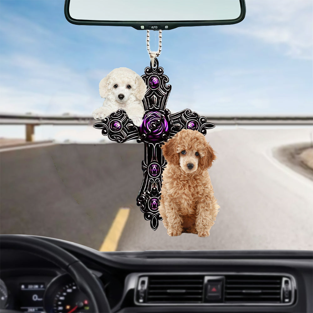 Poodle Pray For God Car Ornament Dog Pray For God Ornament Lasfour OO0748