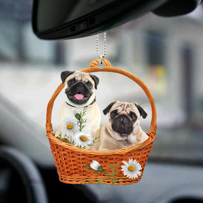 Pug Ornaments God'S Present Car Hanging Acrylic Ornament OO0934