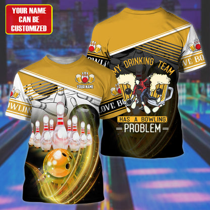 Personalized Name Any Color Bowling Beer All Over Printed Unisex All Over Print Shirt TO2899