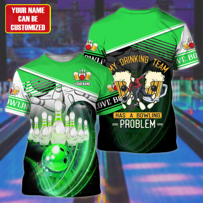 Personalized Name Any Color Bowling Beer All Over Printed Unisex All Over Print Shirt TO2899