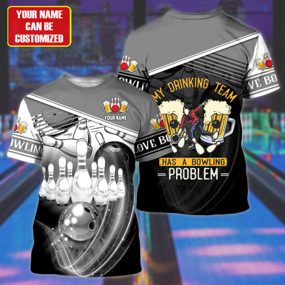 Personalized Name Any Color Bowling Beer All Over Printed Unisex All Over Print Shirt TO2899