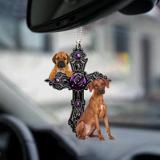 Rhodesian Ridgeback Pray For God Car Hanging Ornament Dog Pray For God Ornament Lasfour OO0733