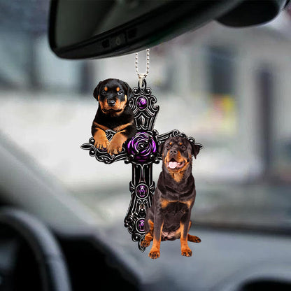 Rottweiler Pray For God Car Hanging Ornament Dog Pray For God Ornaments Lasfour OO0737